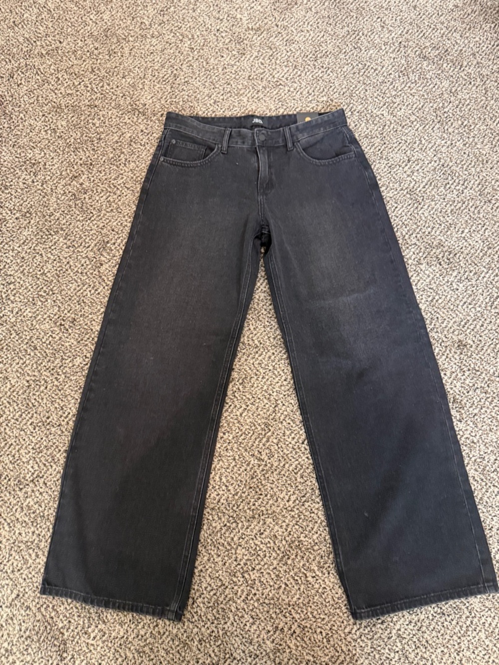 JBD Wide-Leg low rise Black Jeans